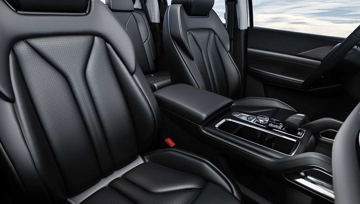 Vestiduras en piel sintética*.