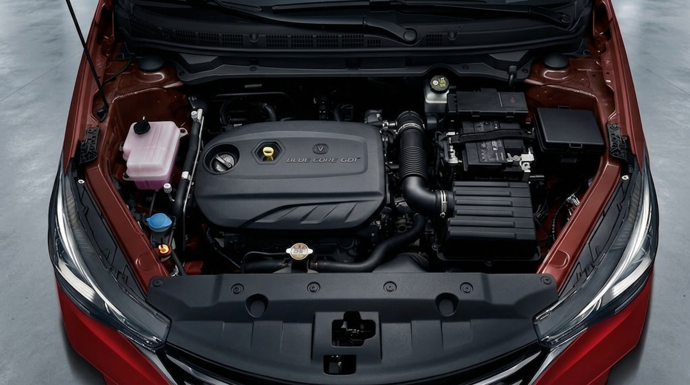 Motor Blue Core 1.4L de transmisión manual de 5 velocidades.